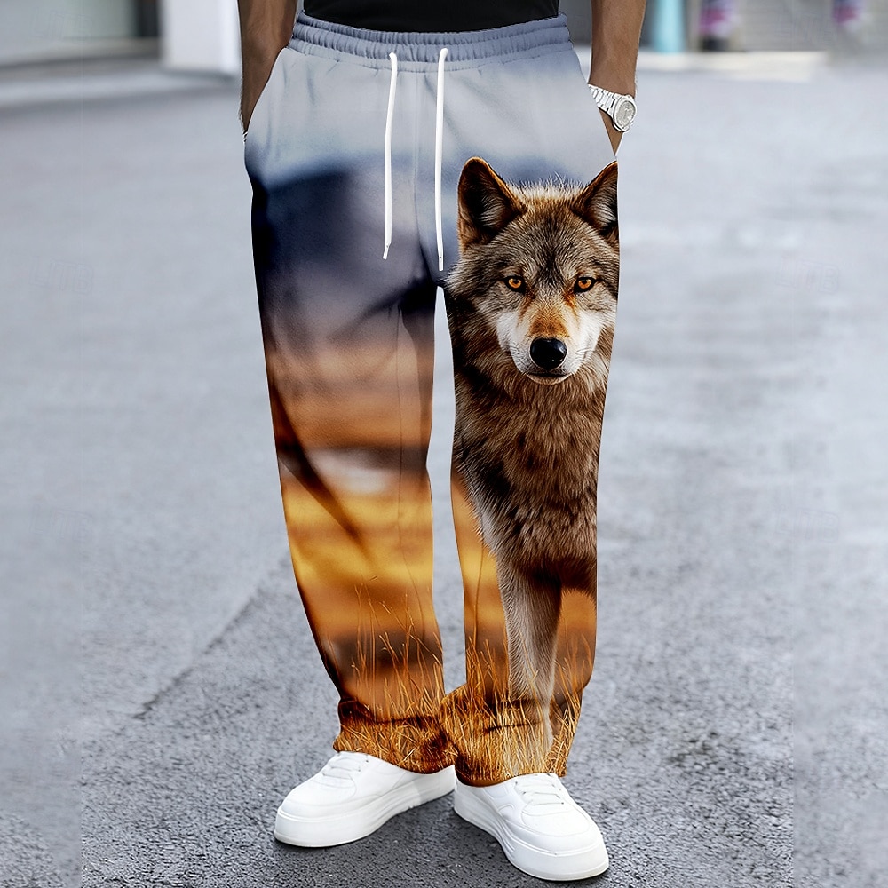 Herre Rev Dyreliv Natur og landskap Joggebukser Bukser Uformelle bukser Medium Midje Vintage retro utendørs Jakt Trening Elastisk snøring i midjen Rette benbukser med lommer Vår Høst 3D-utskrift Bl 2026 - $24.99 –P2