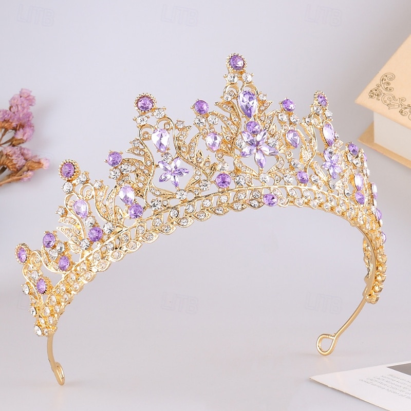 Crown Tiaras Hodepryd Legering Bryllup Bursdag Elegant søt stil Med Rhinsten Hodeplagg Hodeplagg 2026 - $17.49 –P12