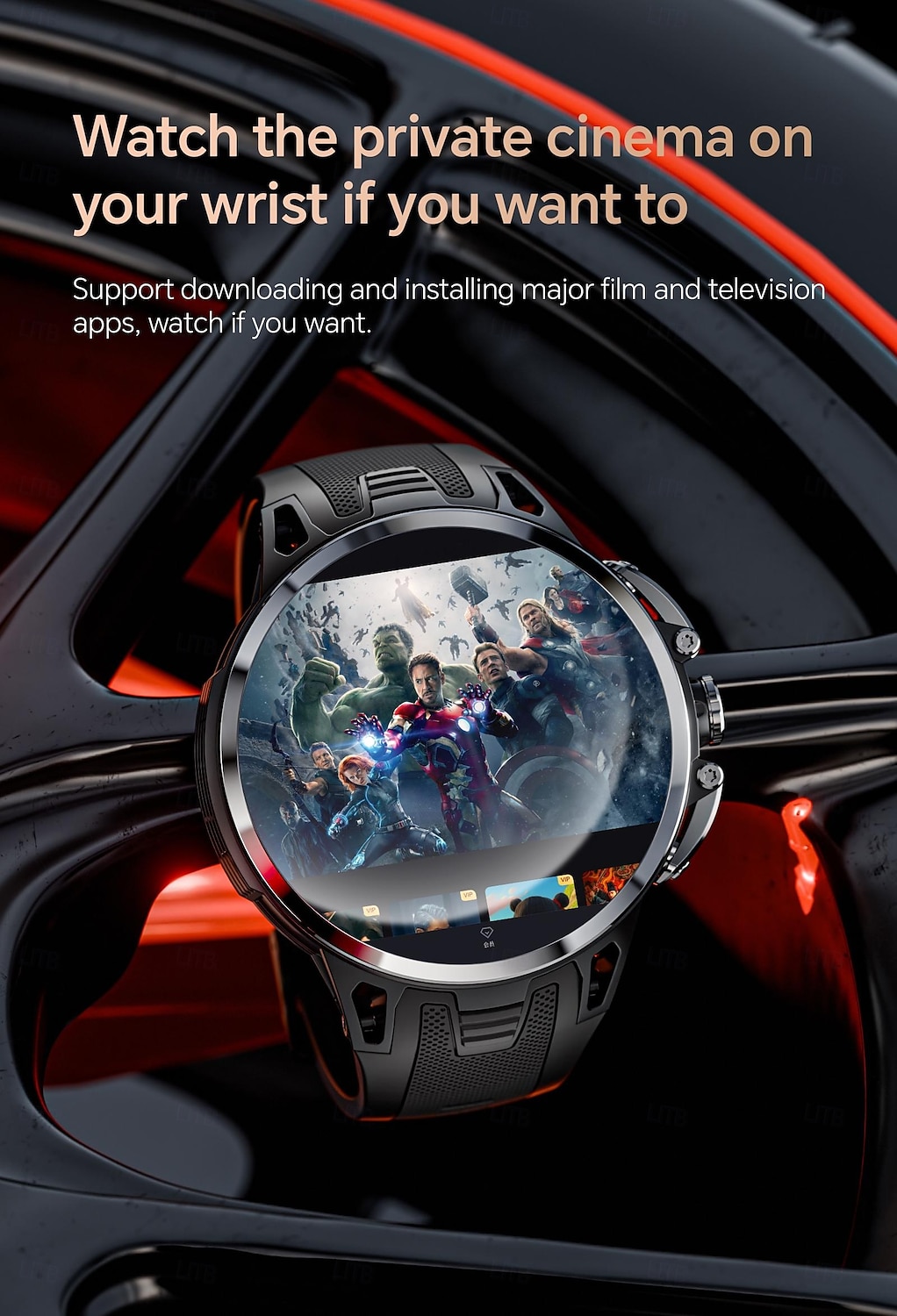 Relógio inteligente Lokmat Appllp 4 Pro de 1,75 polegadas com 4G LTE, pedômetro, lembrete de chamadas, monitor de sono, compatível com Android e iOS, unissex, GPS, IPX-1, caixa de 50 mm. de 2026 por $213.09 –P15