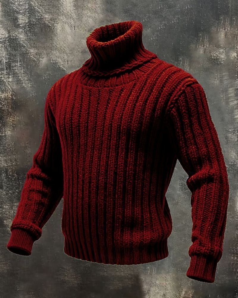 Per uomo Felpa Maglione Maglione a maglia A Coste Maglia Top Regolari Lavorato a maglia Tinta unica Dolcevita Moda Streetwear Casuale Abbigliamento quotidiano Abbigliamento Autunno Inverno Nero Rosso del 2026 a $39.99 –P5