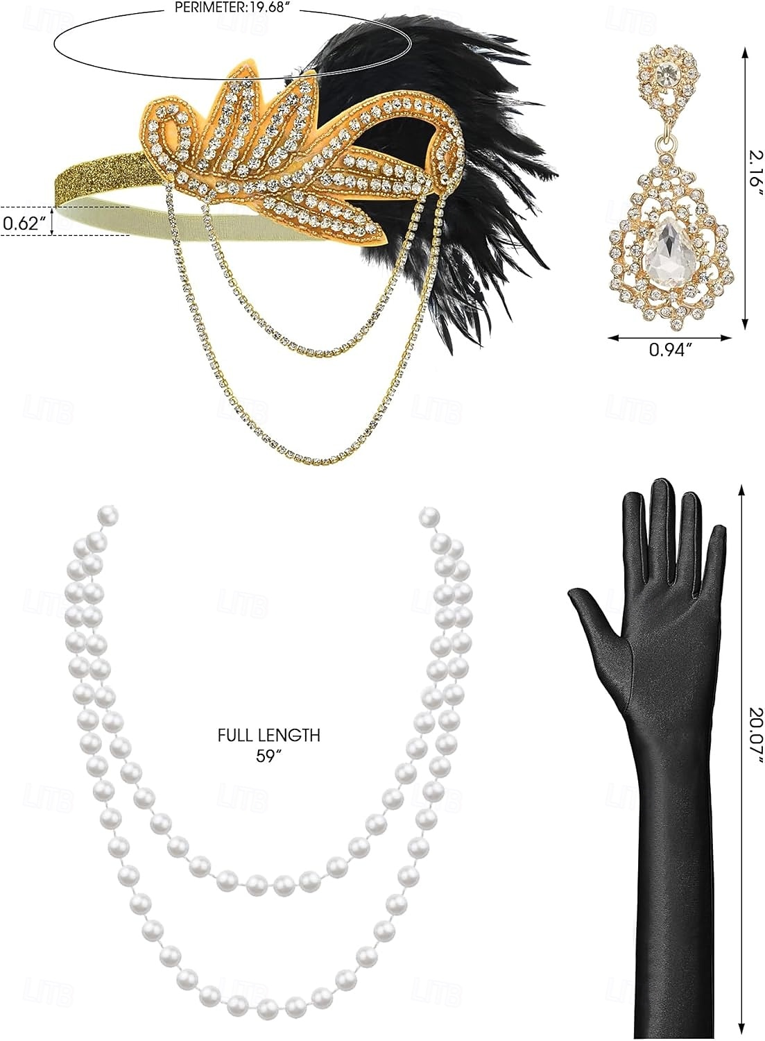 Conjunto Rugido 20s 1920s Hasta la Rodilla Vestidos Vestido Flapper Accesorios con accesorios Hombro frío Mangas cortas El gran Gatsby charlestón Lentejuelas Borlas Pluma Escote en Pico Disfraz Mujer 2026 - $89.99 –P7