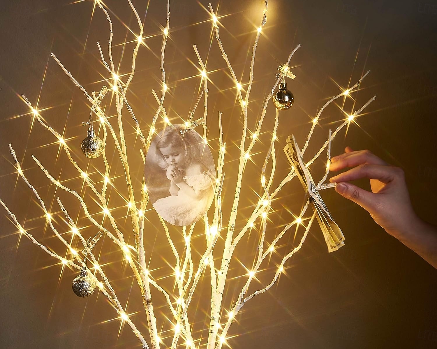 Искусственная ветка березы с рождественской подсветкой, гирляндами для украшения праздничной свадебной вечеринки, батарейка АА, 70 см/27,56 дюйма, 50 светодиодных бусин 2026 - $8.49 –P4