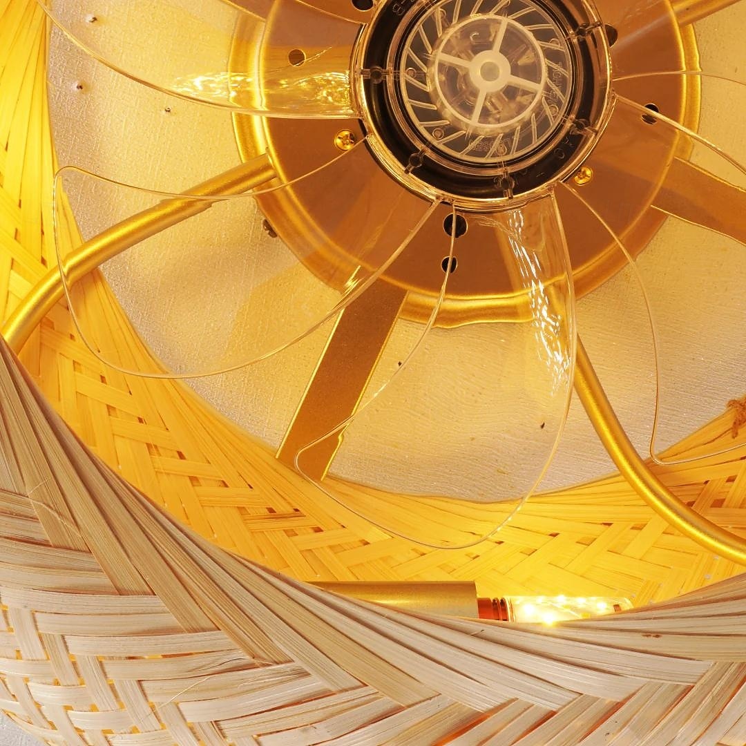 ventilatore da soffitto in bambù con luce del 2026 a $230.29 –P7