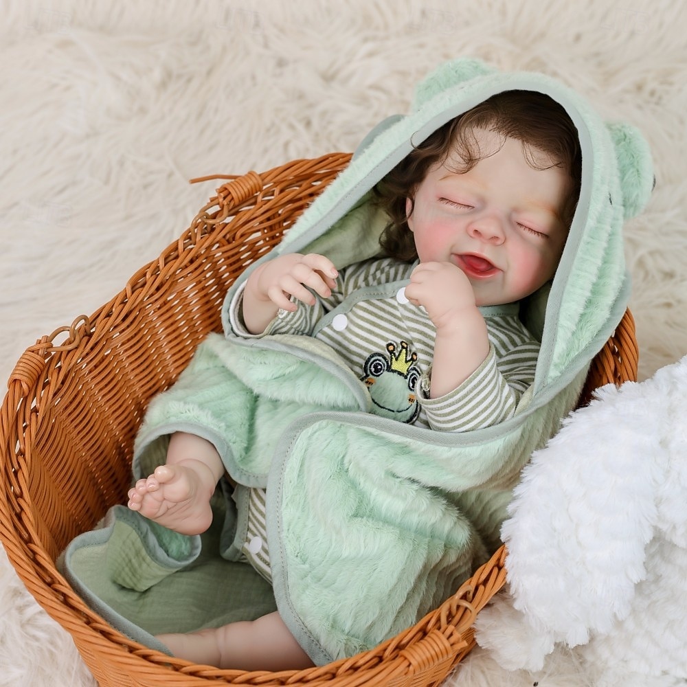 Bambole Reborn - Bambola Realistica da 22 Pollici Ragazza con Corpo Morbido e Capelli Ricci Biondi Sveglia Bebe Reborn di Silicona Bambole di Vita Reale con Scatola Regalo per Bambini di 3 Anni del 2026 a $95.99 –P10