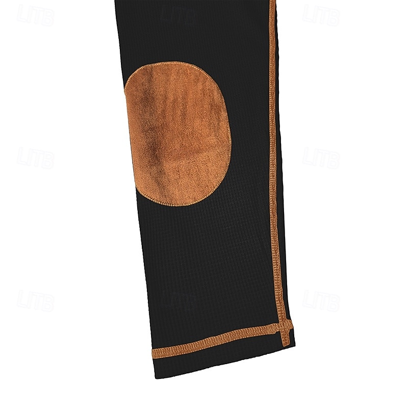 Bărbați Cămașă Henley Waffle Tricouri Cămăși bărbătești cu petice la coate Manșon Lung Culoare solidă Simplu Modă Designer Casual Bloc de Culoare Nasturi Henley Casual Zilnic În aer liber Vară Toamn 2026 - $24.99 –P5
