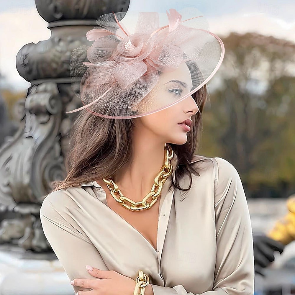 Аксессуары для волос Тюль Перья Федора Свадьба Чаепитие Скачки коктейль Элегантный стиль Винтаж С Пух Заставка Головной убор 2026 - $16.49 –P1