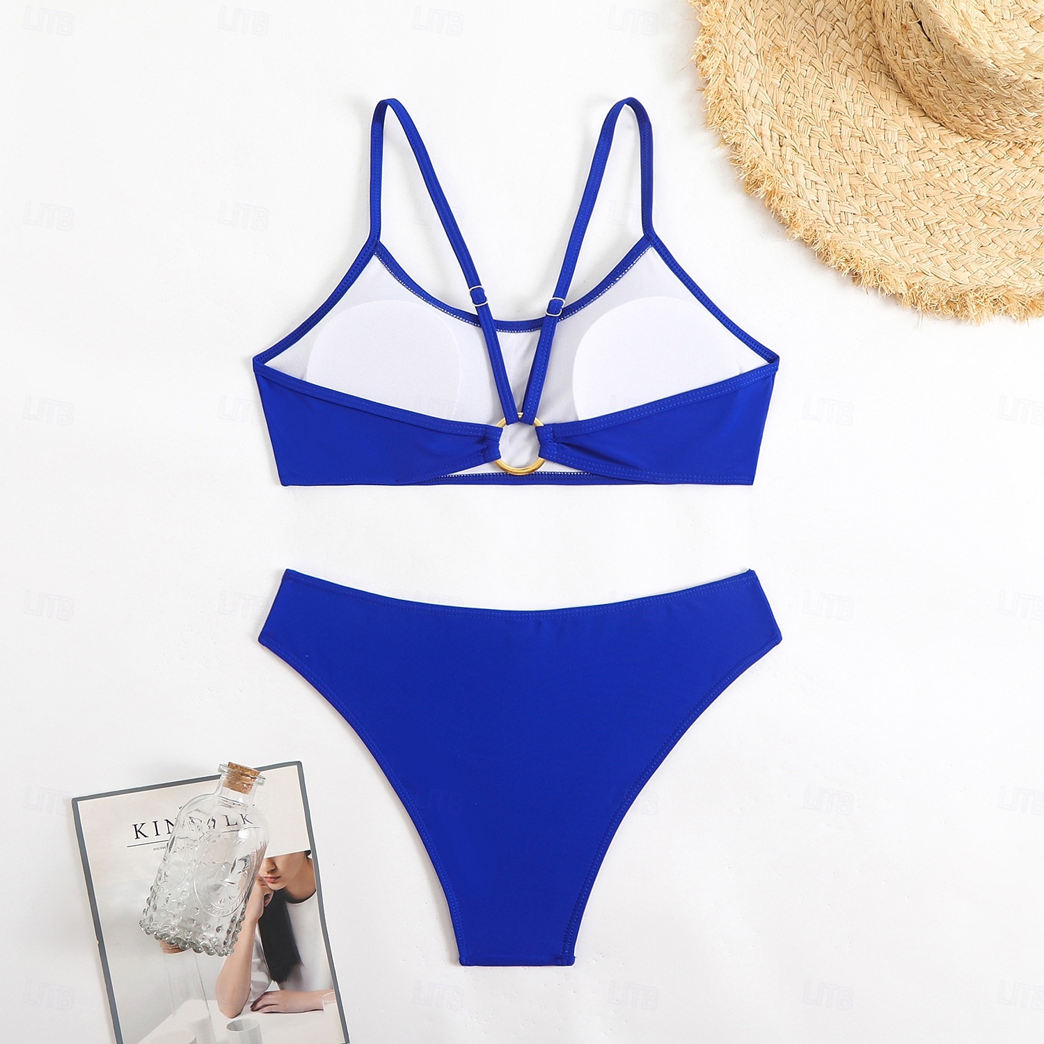 Women's Bikini 2 Piece Swimsuit Cheeky Slim Backless Vacation Beach Wear Solid Color V Neck Sleeveless Bathing Suits 2026 - $28.99 –P5