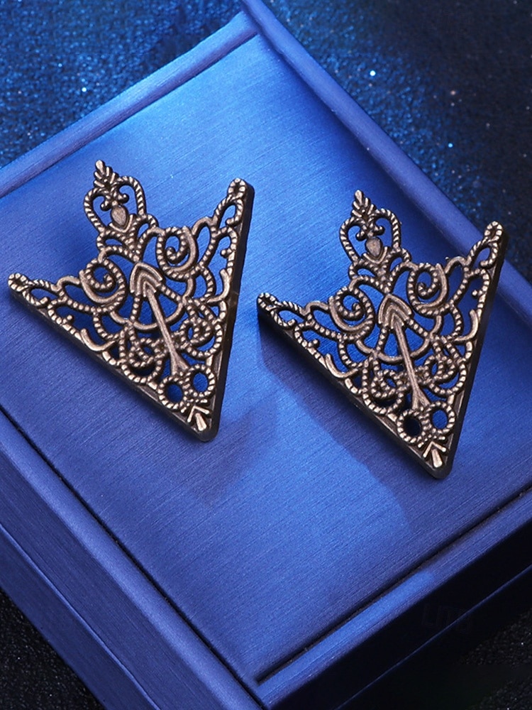 spilla con punte per colletto in lega da uomo: elegante design vintage con dettagli in cristallo, disponibile in più colori, perfetta per eventi formali e abbigliamento da lavoro del 2026 a $7.99 –P8