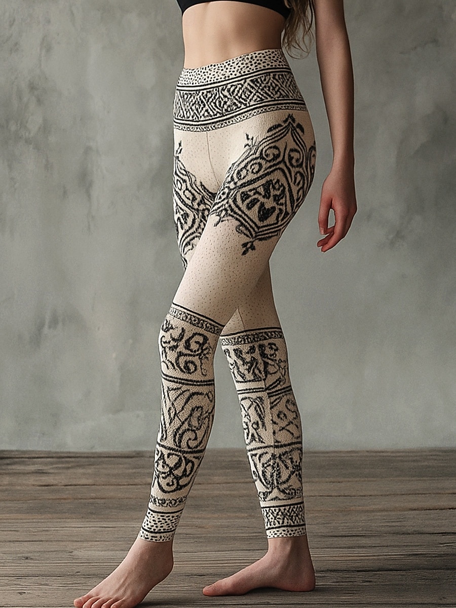 Γυναικεία Κολάν Διακοπές Βίντατζ Εθνοτικό στυλ Πλήρες μήκος Ψηλή Μέση Γραφική Αφηρημένο 3D εκτύπωση Γρήγορο Στέγνωμα Ικανότητα να αναπνέει Moale Ελαστικό 2026 - $21.99 –P3