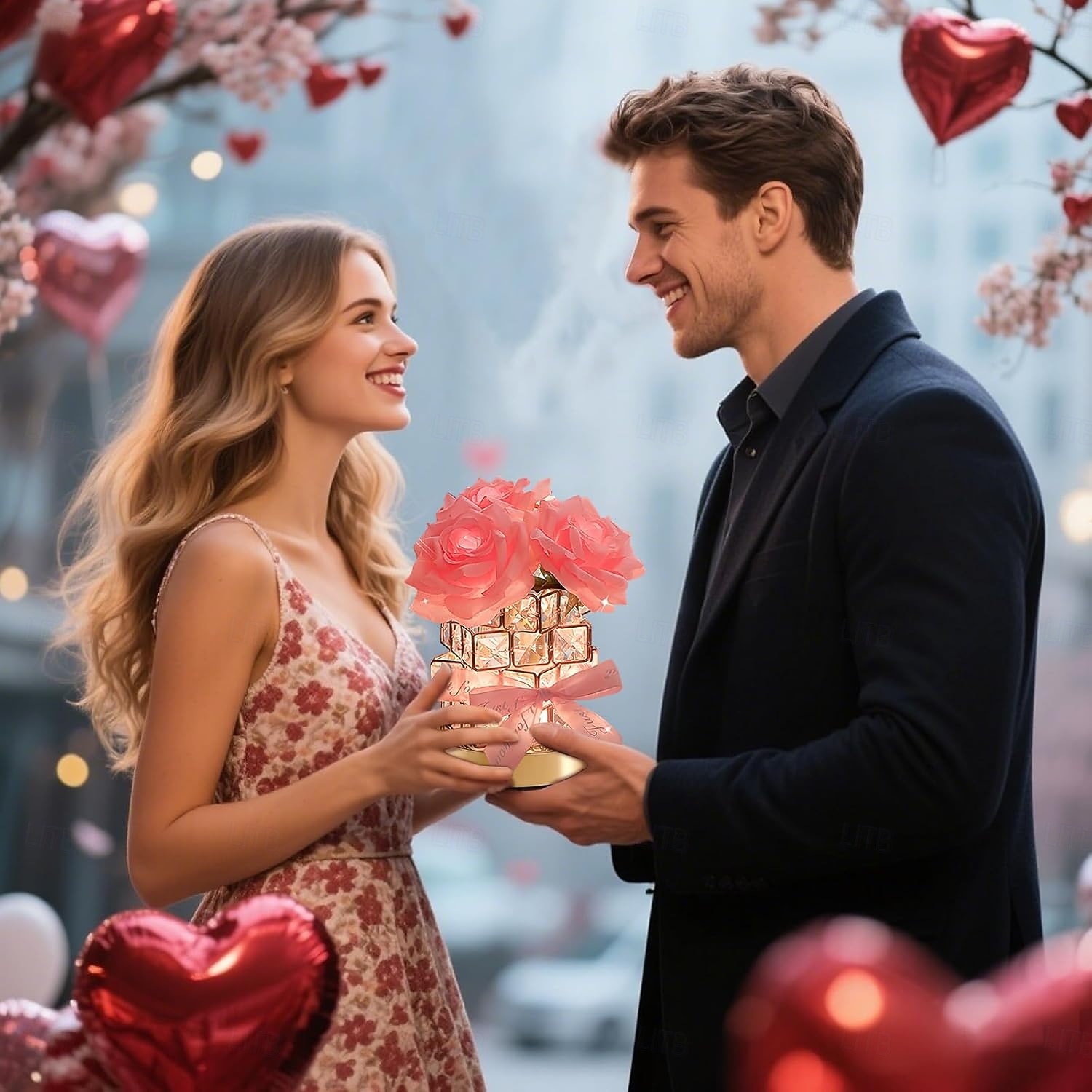 Zasilana Lampka Stół Dotykowa Kryształowa Róża 3 Kolory Dimmingu Wieczne Kwiaty Nocna Lampa Prezent na Rocznicę dla GF Jej 2026 - $30.99 –P3