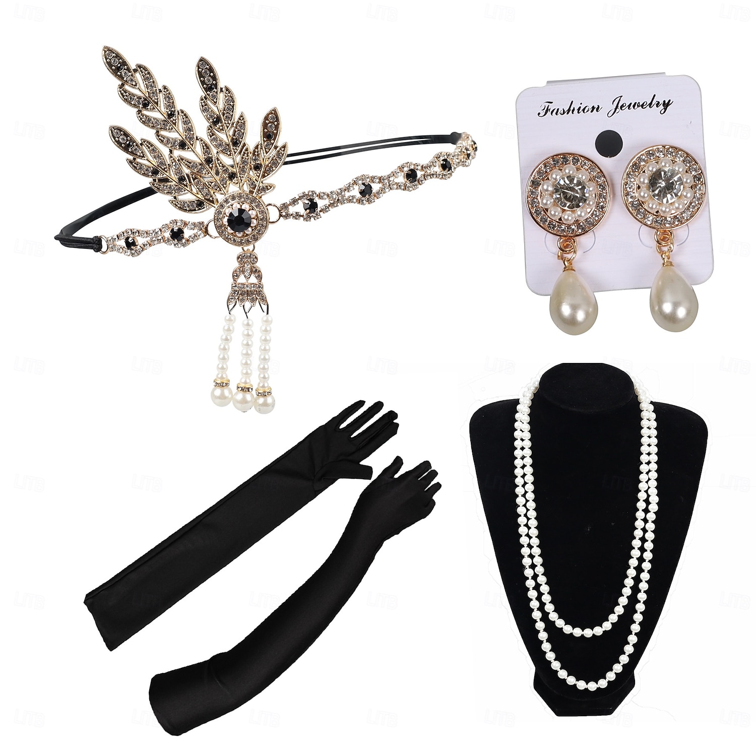 Conjunto Loucos anos 20 Anos 20 Retro Vintage Faixa De Cabelo Estilo Melindrosa Decoração de Cabelo Conjunto de acessórios O Grande Gatsby Menina melindrosa Pena Fantasia Mulheres Natal Carnaval de 2026 por $19.82 –P7