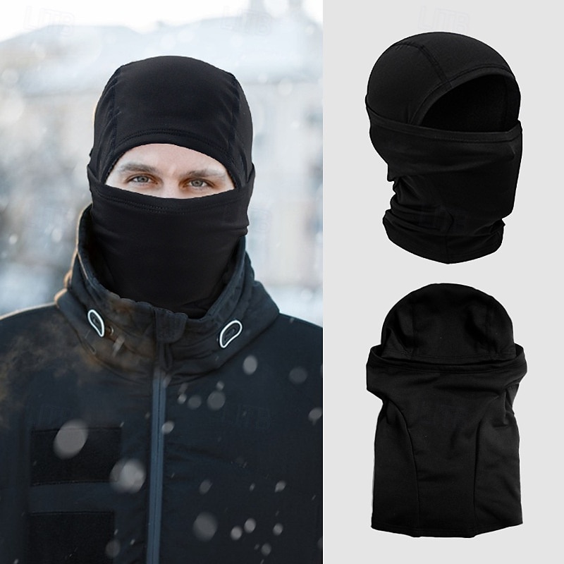 Bonnet 3 en 1 avec cache-cou et masque de protection contre le froid, doublé polaire noire, coupe-vent et anti-poussière, idéal pour le cyclisme, la moto et les sports de plein air. de 2026 ? $16.49 –P4