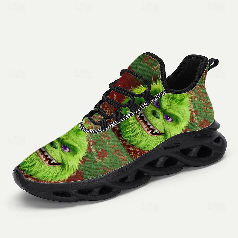 Lustige, hässliche Weihnachtsschuhe für Herren: 3D-gedruckte Sneaker mit Cartoon-Motiven und lebendigem Aufdruck für festliche und fröhliche Feiertage. 2026 - $34.99 –P1