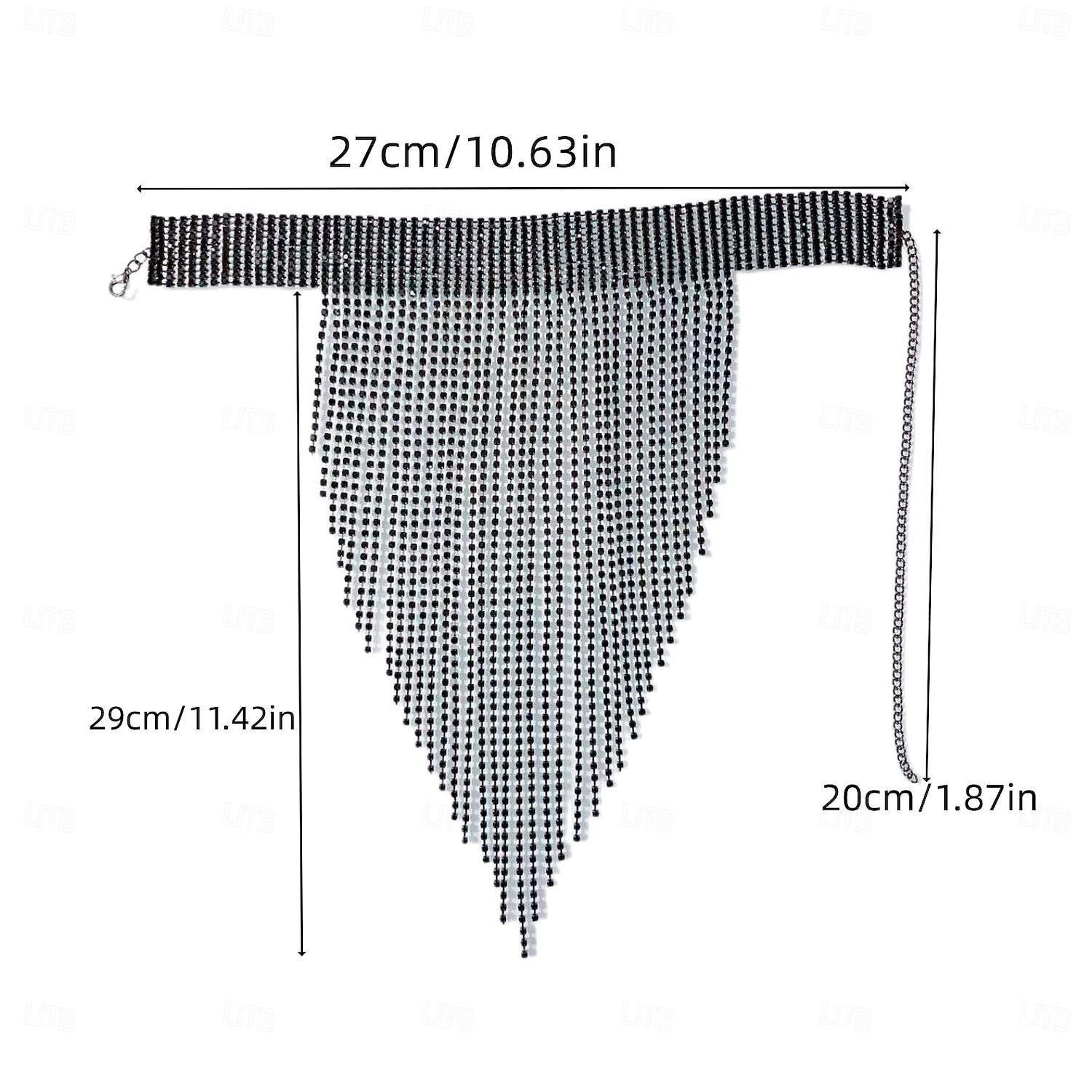 Dámský zlatý náhrdelník s kamínky a třásněmi - luxusní šperk na koktejlové večírky, večerní akce a formální příležitosti 2026 - $22.99 –P1