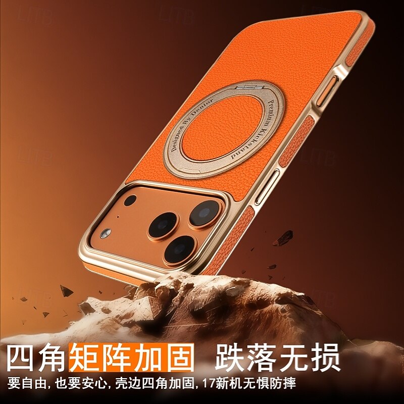 телефон Кейс для Назначение iPhone 17 Pro Max 16 15 14 Pro Max 13 Pro Max Кейс на заднюю панель со стендом Защита от удара Ретро Покрытие 2025 - $20.99 –P15