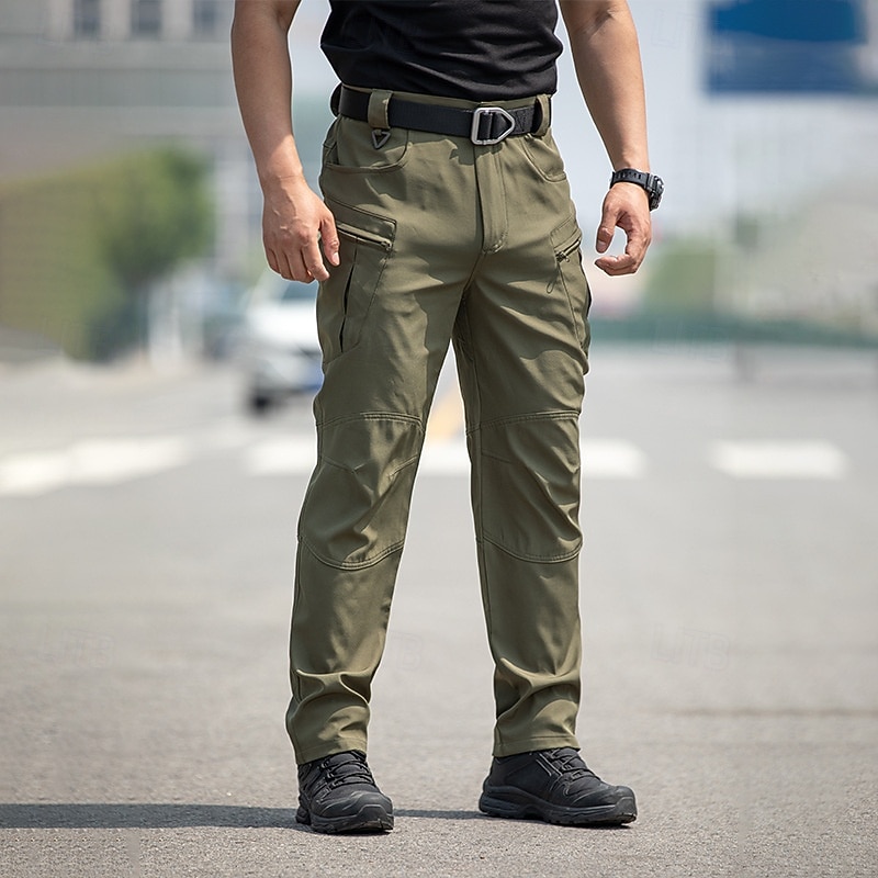 Men's Cargo Pants Trousers Multi Pocket Solid Color Windproof Wearable Daily Outdoor Camping & Hiking Streetwear Stylish Blue Camouflage khaki Micro-elastic 2026 - $24.99 –P11