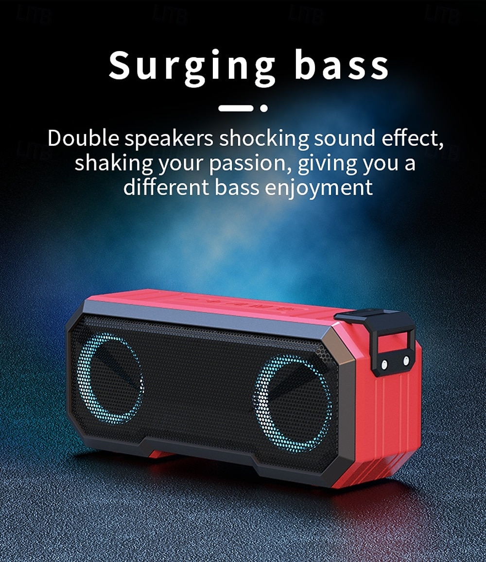 Portable Wireless Speaker High-power Subwoofer IPX6 Waterproof 7-color RGB Lighting and Dynamic Party Effects Long-lasting Battery Life Wireless Connection USB/SD/TF Card Input Valentine's Day Gift 2026 - $31.99 –P8