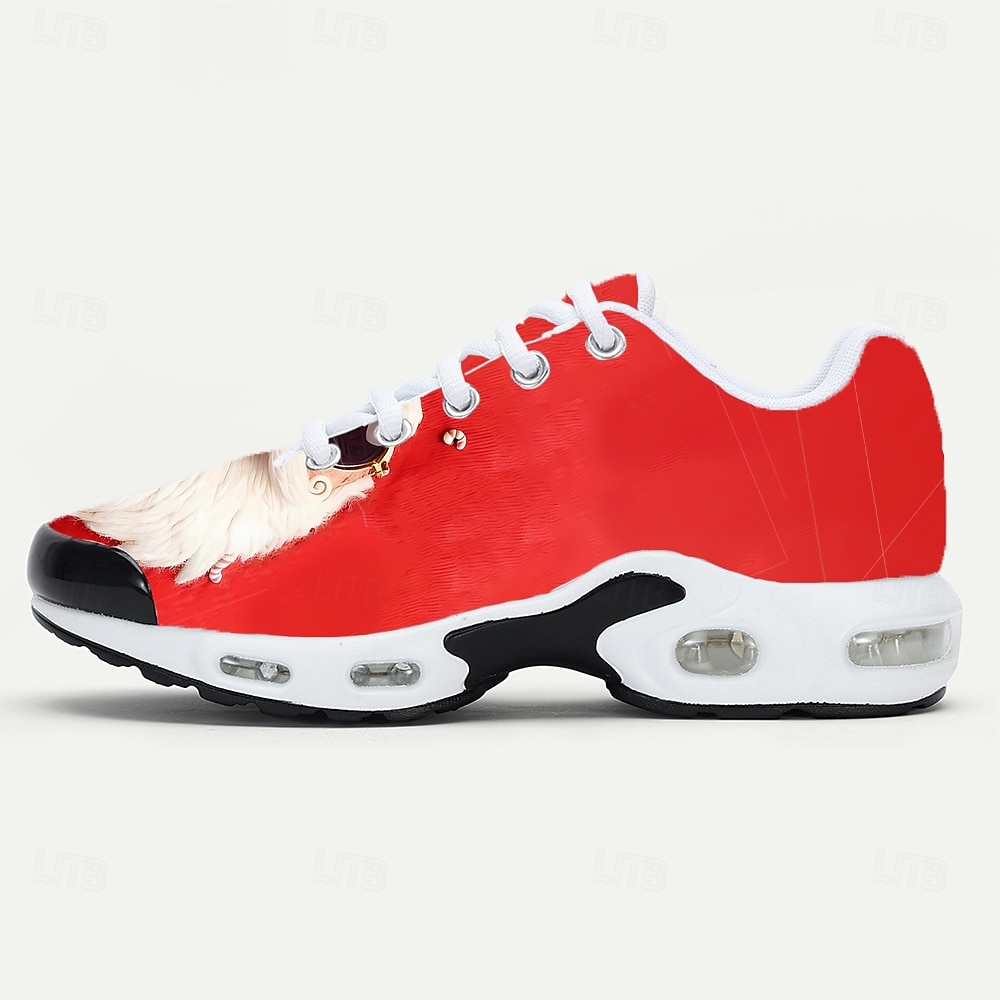 3D-tryckta jultomtensneakers för män – lekfulla och mysiga, roliga julskor för julfester och vinterfestligheter 2025 - $46.99 –P4