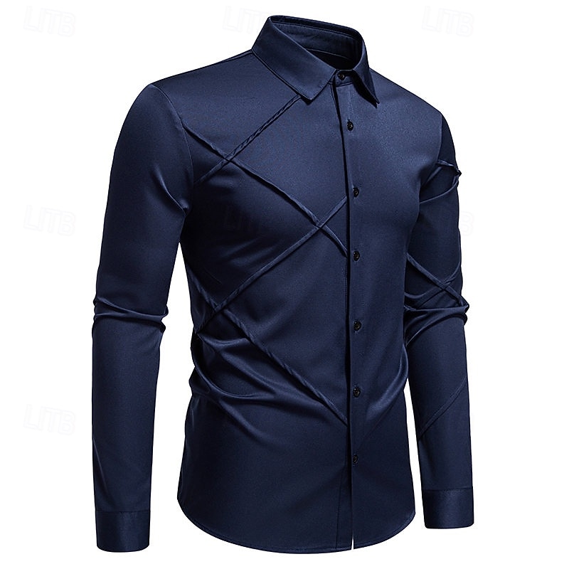 Loucos anos 20 Anos 20 Retro Vintage Blusa / Camisa Mafioso Padrinho Corte Justo Fantasia Homens Baile de Máscaras Traje de festa para noite Negócio / Cerimônia / Casamento Festa de Solteira Adulto de 2026 por $32.99 –P6