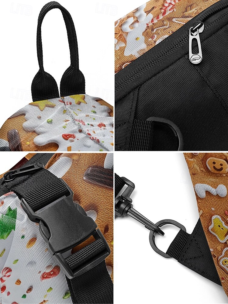 Men's Christmas Sling Bag - Multiple Fun Patterns, Santa, Reindeer & Gingerbread Designs, Adjustable Strap, Perfect for Holiday Gifts, Casual Wear and Festive Occasions. 2026 - $24.99 –P8