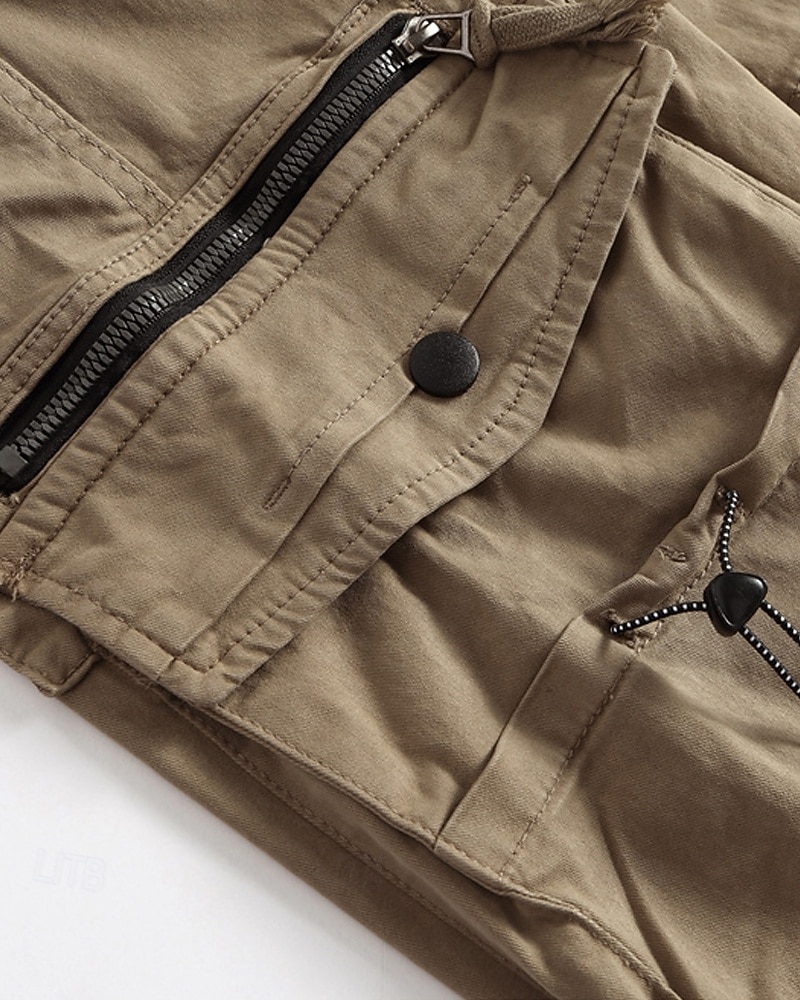 Homens Calças Cargo Calças Bolso multi Tecido A Prova de Vento Vestível Comprimento total Ao ar livre Diário Acampar e Caminhar Roupa de rua à moda Exército verde Preto de 2026 por $47.99 –P4