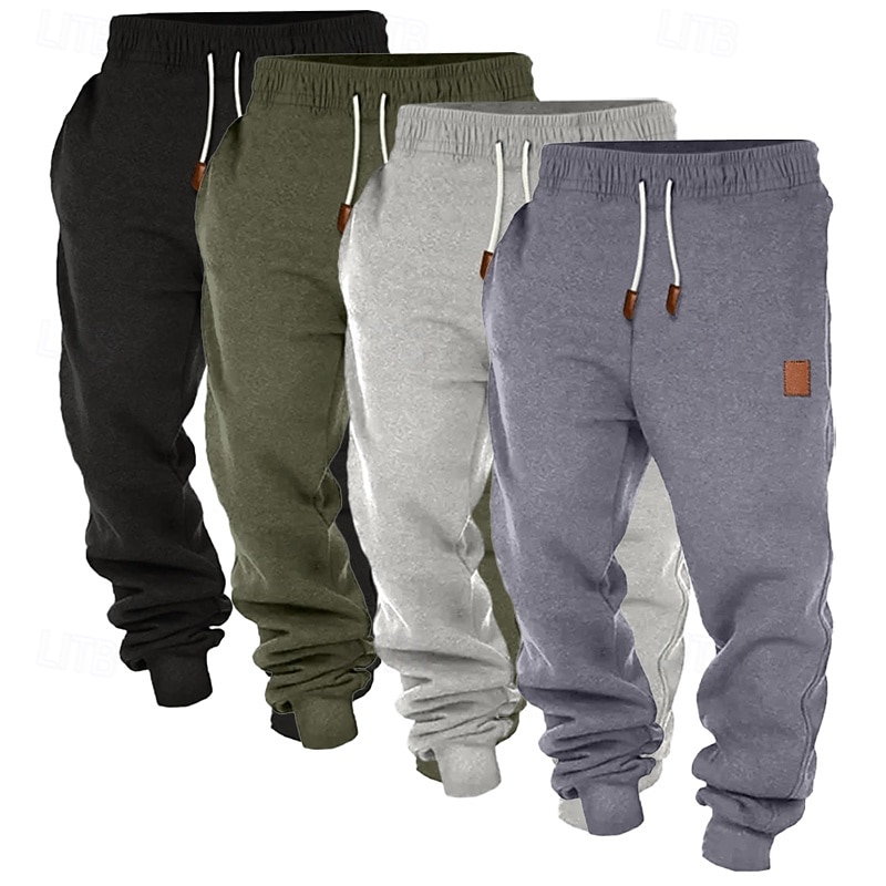 Homme Joggings Joggeurs Pantalon en polaire Pantalons Cordon de serrage Taille Élastique Pack multiple Uni Confort Longueur complète Extérieur Quotidien Sortir Mode Style Classique 1 2 Micro-Élastique de 2026 ? $42.99 –P7
