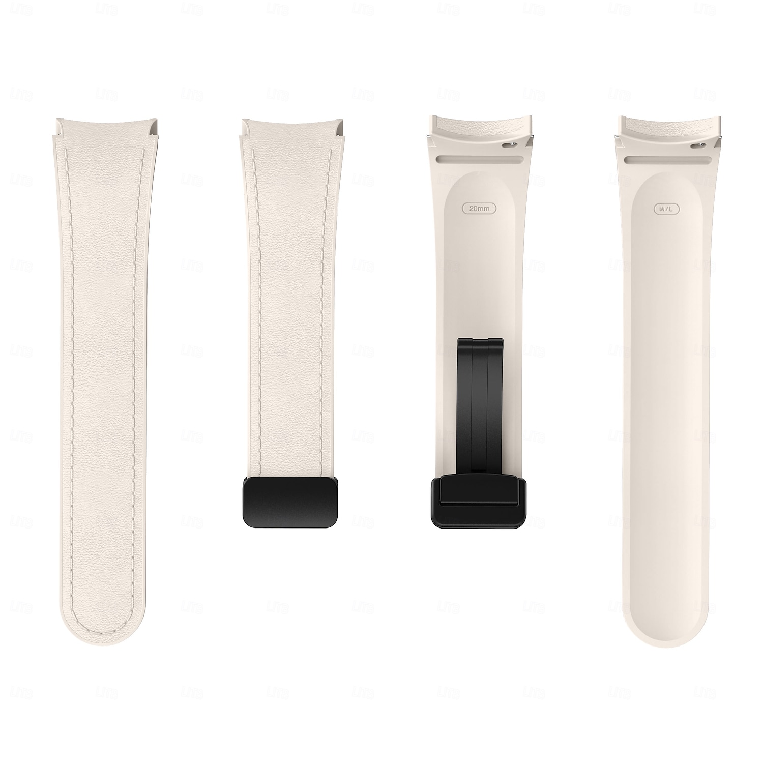 Horlogeband voor Samsung Galaxy Watch 7/6/5/4  40/44mm, Watch 5 Pro 45mm, Watch 6 Classic 43/47mm, Watch 4 Classic 42/46mm Siliconen Echt leer Vervanging Band Verstelbaar Sportband Leren koppeling 2026 - $16.99 –P6