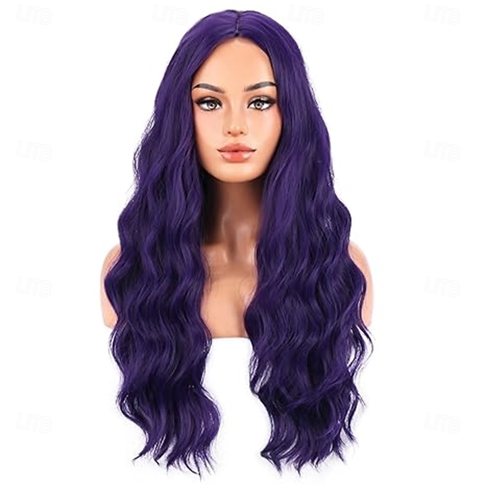 Carnival Wig 2026 Red Black Blue Curly Long Synthetic Festival Wig Mardi Gras Parade Cosplay Costume Hair for Women 2026 - $21.99 –P7