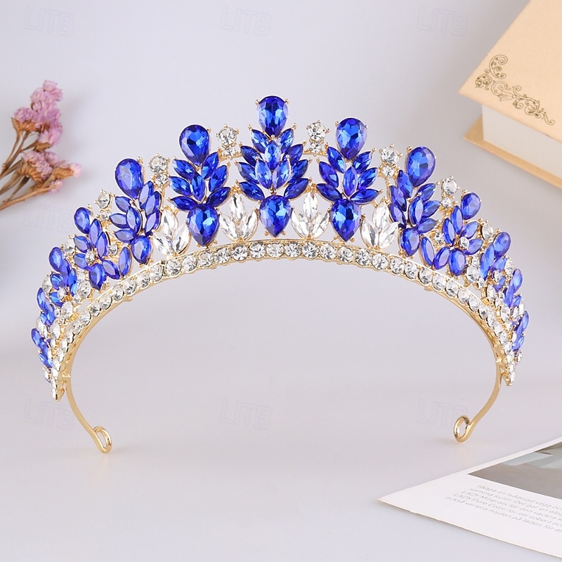 Tiaras de la corona Vestimenta de Cabeza Legierung Boda Cumpleaños Elegante Estilo lindo Con Cristal Celada Sombreros 2026 - €22.99 –P13