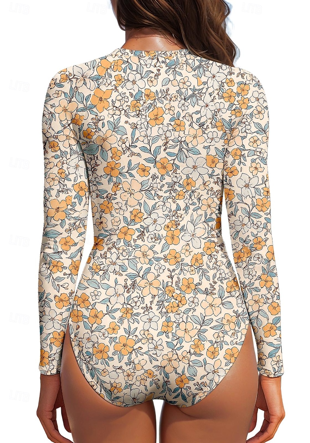 Women's Rash guard Swimsuit Floral Zip Up UPF50+ Quick Dry Lightweight Long Sleeve Bodysuit Swim Shirt Surfing Beach Water Sports Summer 2026 - $30.99 –P2