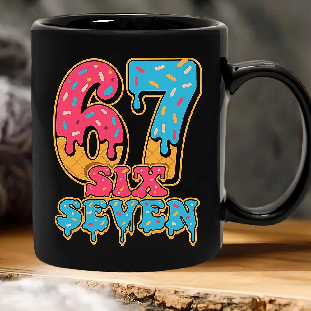 67 Meme Mug Funny Gift Coffee Mug Vibrant Ice Cream Dripping 67 Design Perfect Sweet Gift for Dessert Lovers Friends or Coworkers 2026 - $15.99 –P5