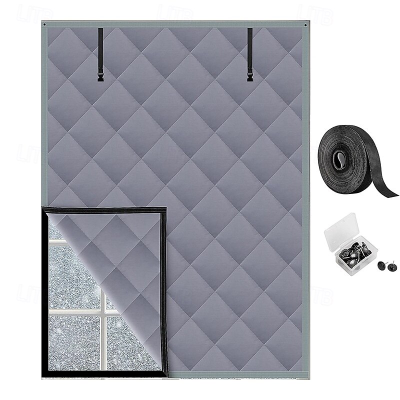 Vinterisolerat fönsterskydd, oxfordtyg termiskt skydd frostbeständigt gardinset med kardborreband för fönstervärme i hemmet skydd mot kallt väder 2026 - $34.99 –P1