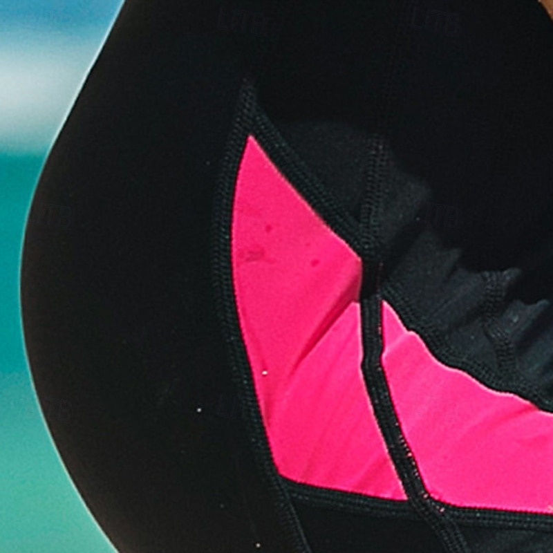 Women's Full Body Rash Guard Dive Wetsuit One Piece Swimsuit Color-blocking Boyleg UV Protection Short Sleeve Diving Suit Surfing Canoeing Snorkeling Summer 2026 - $42.99 –P15