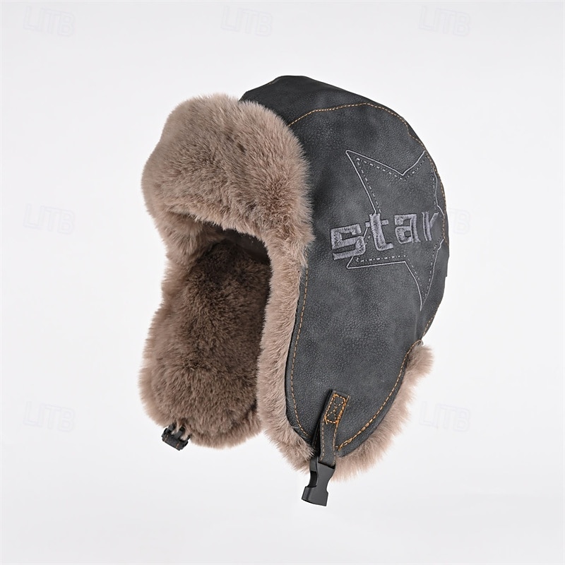 Men's Trapper Hat Winter Hats Brown khaki Polyester Fleece Fashion Modern Contemporary Daily Wear Date Star Thermal Warm Windproof 2026 - $20.99 –P3