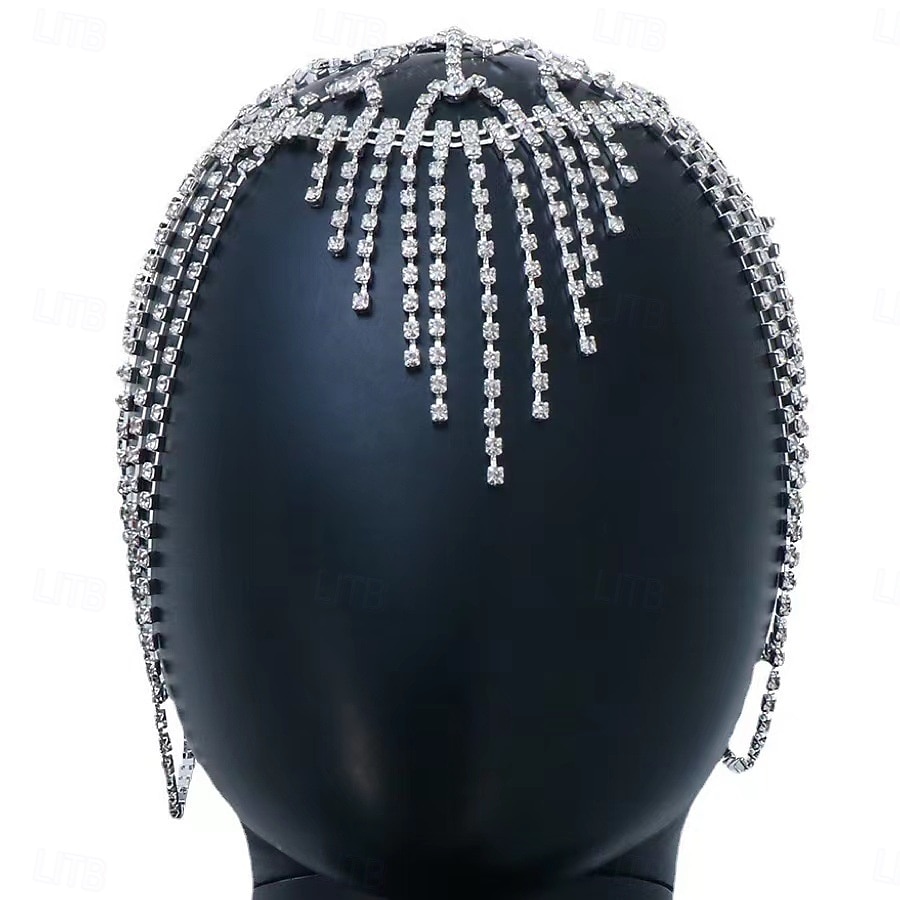 copricapo da donna in cristallo stile Gatsby anni '20 - cerchietto vintage in strass stile flapper con catene per feste e cocktail in stile anni '20 del 2026 a $24.99 –P3