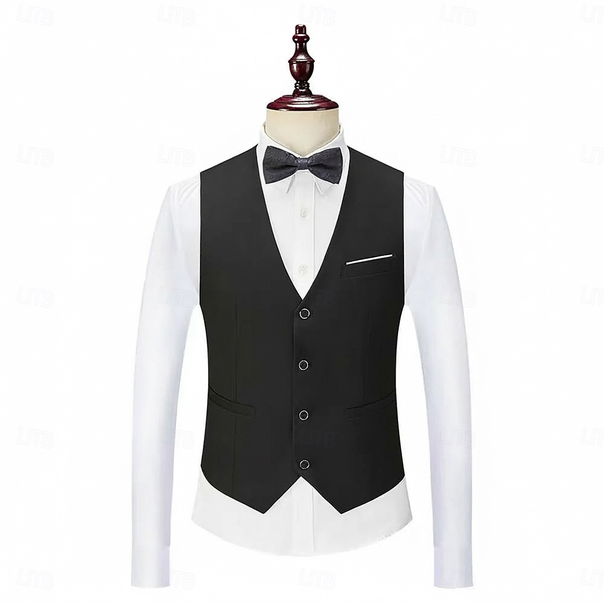 Herren Smokings Partyanzüge Lässig Schwarz Weiß Frühling, Herbst, Winter, Sommer Anzug Schalkragen Mode Party Patchwork Figurbetonter Schnitt 3-teilig Einreiher - 1 Knopf 2026 - $125.99 –P5