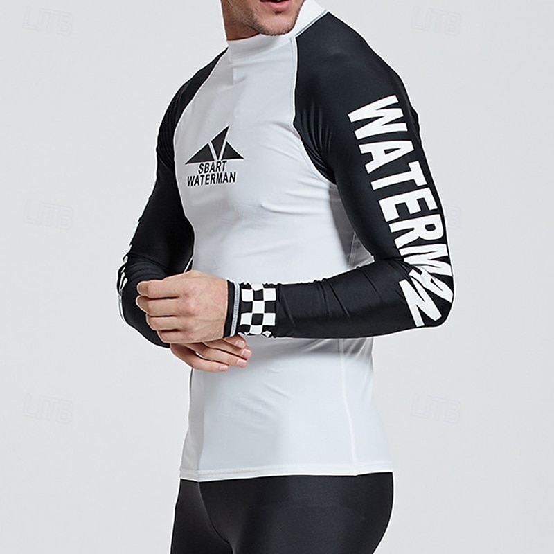 Муж. Гидрокостюм для дайвинга Рашгард из 2 частей Купальный костюм Блокировка цвета УФ-защита Легкость Длинный рукав Гидрокостюмы Серфинг Гребля на каное Для погружения с трубкой Зима 2026 - AU $64.67 –P7