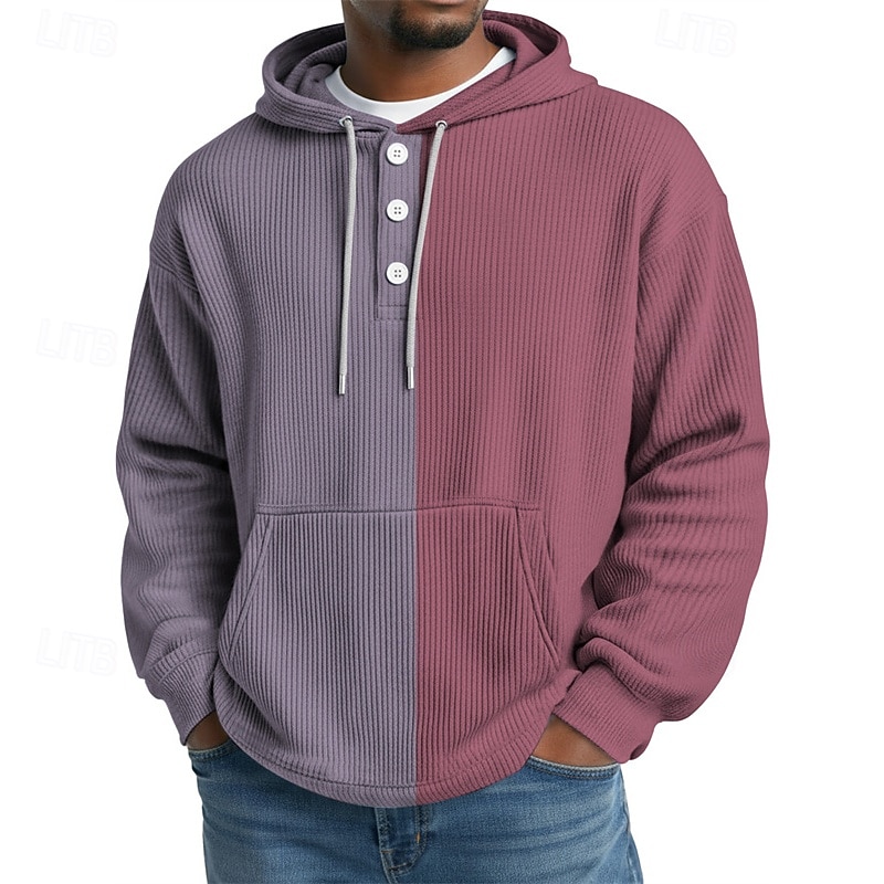 Per uomo Felpa con cappuccio Maglione Blu Verde chiaro Rosa Blu Reale Viola Con Cappuccio Blocco di colori Tasca Sport & Outdoor Casuale Quotidiano Stampa 3D Streetwear Abbigliamento Sportivo Casual del 2026 a $30.99 –P8