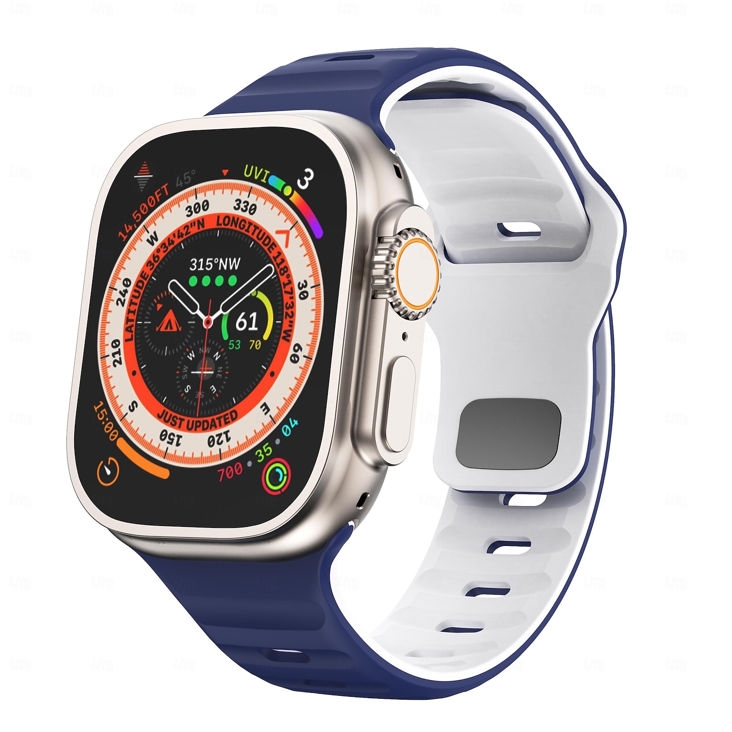 Sport Band Sport Loop Compatible with Apple Watch band 38mm 40mm 41mm 42mm 44mm 45mm 49mm Multilayer Two Tone Luxury Silicone Strap Replacement Wristband for iwatch Ultra 3 2 Series 11 10 9 8 7 SE 6 2026 - $9.99 –P1