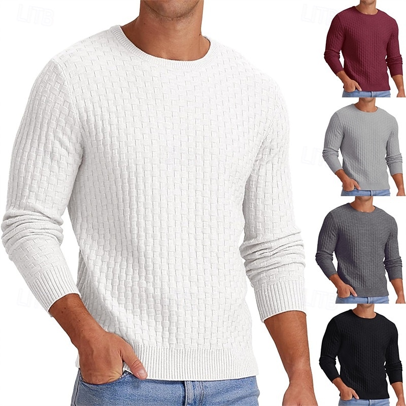 Bărbați Pulover Pulover pulover Striat Tricotat Topuri obișnuite Tricotat Croi Slim Simplu Stil Nautic Îmbrăcăminte tricotată Contemporan Casual Purtare Zilnică Îmbrăcăminte Toamnă Toamna iarna Negru 2026 - $34.99 –P1