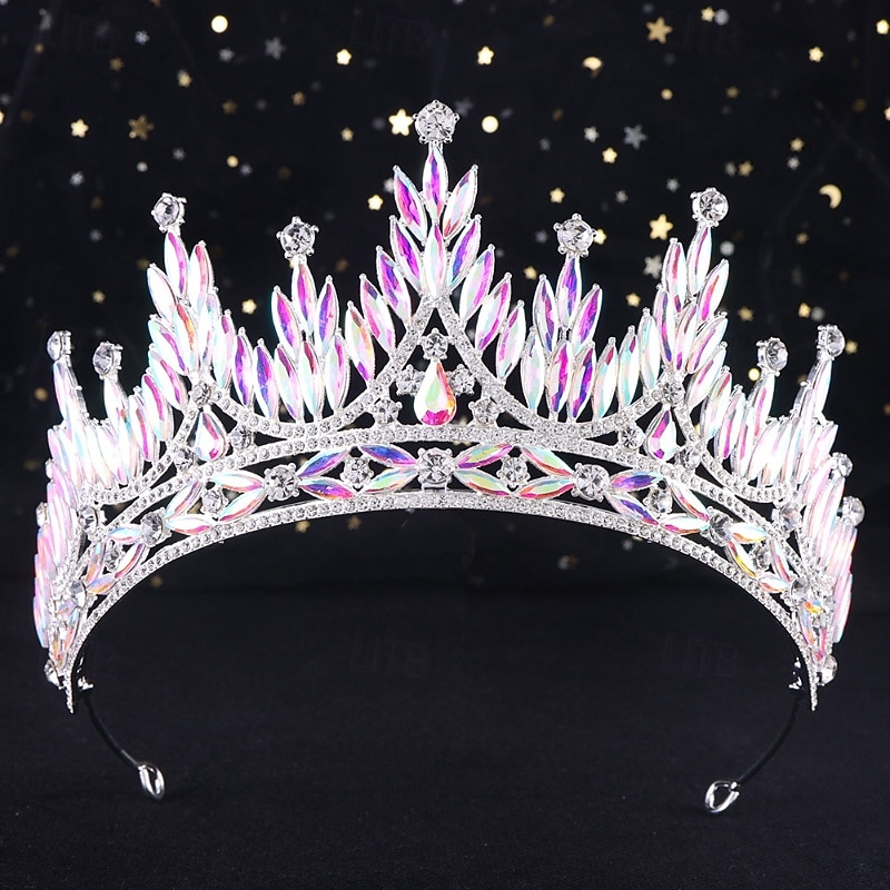 Crown Tiaras Headdress Alloy Wedding Birthday Elegant Vintage With Rhinestone Crystal Headpiece Headwear 2026 - $28.99 –P4