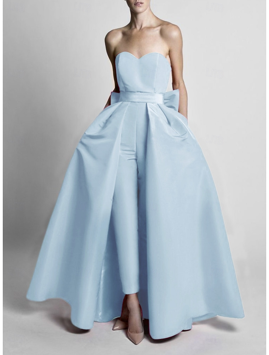 Tute Staccabile Abito da Sera Elegante Minimalista Senza Maniche Scollo a Cuore Natale Ospite di nozze Tasca Tessuto Elasticizzato con Fiocco/Fiocchi Sopragonna del 2026 a $160.99 –P10