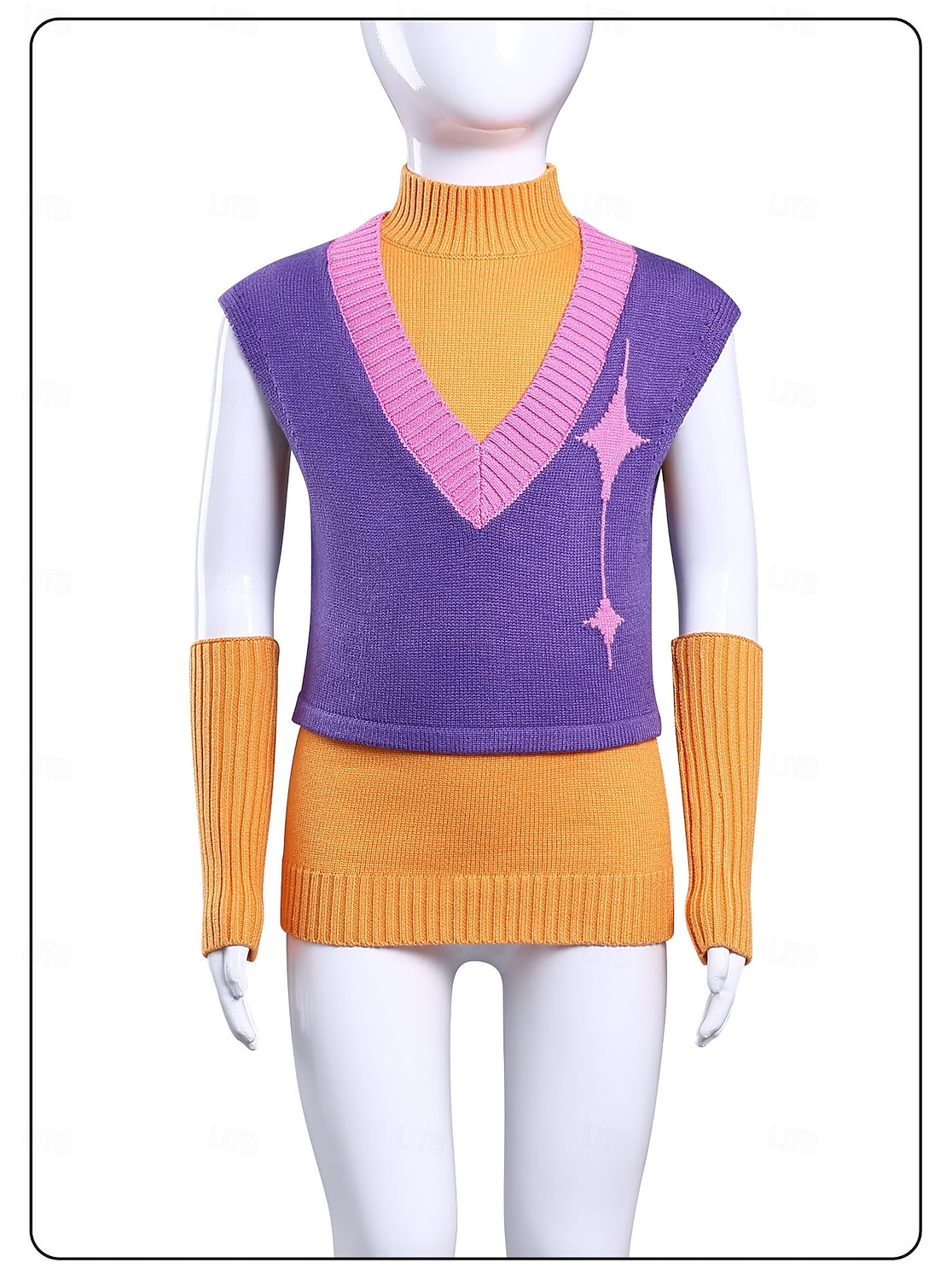 Inspirado en ídolos coreanos Estrella del pop Cazadores de demonios Chaleco de punto Vestido llamativo Disfraz de carnaval Ídolo virtual for Mujer Chica Adultos Víspera de Todos los Santos Carnaval 2026 - $77.99 –P3