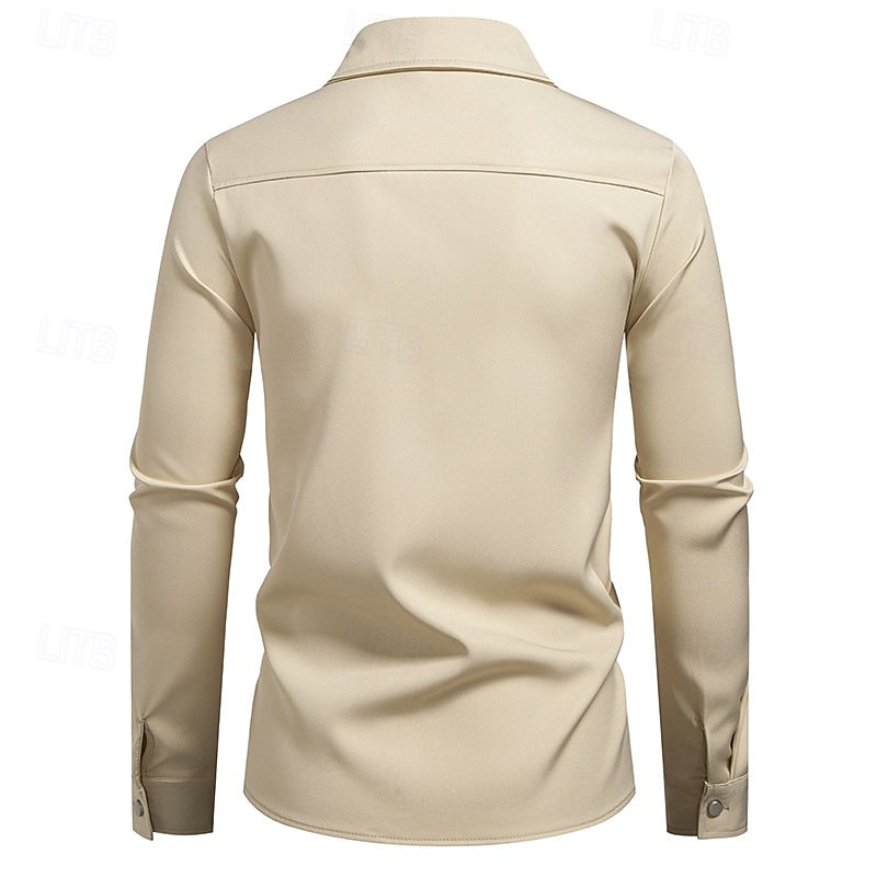 Loucos anos 20 Anos 20 Retro Vintage Blusa / Camisa Mafioso Padrinho Corte Justo Fantasia Homens Baile de Máscaras Traje de festa para noite Negócio / Cerimônia / Casamento Festa de Solteira Adulto de 2026 por $37.99 –P10