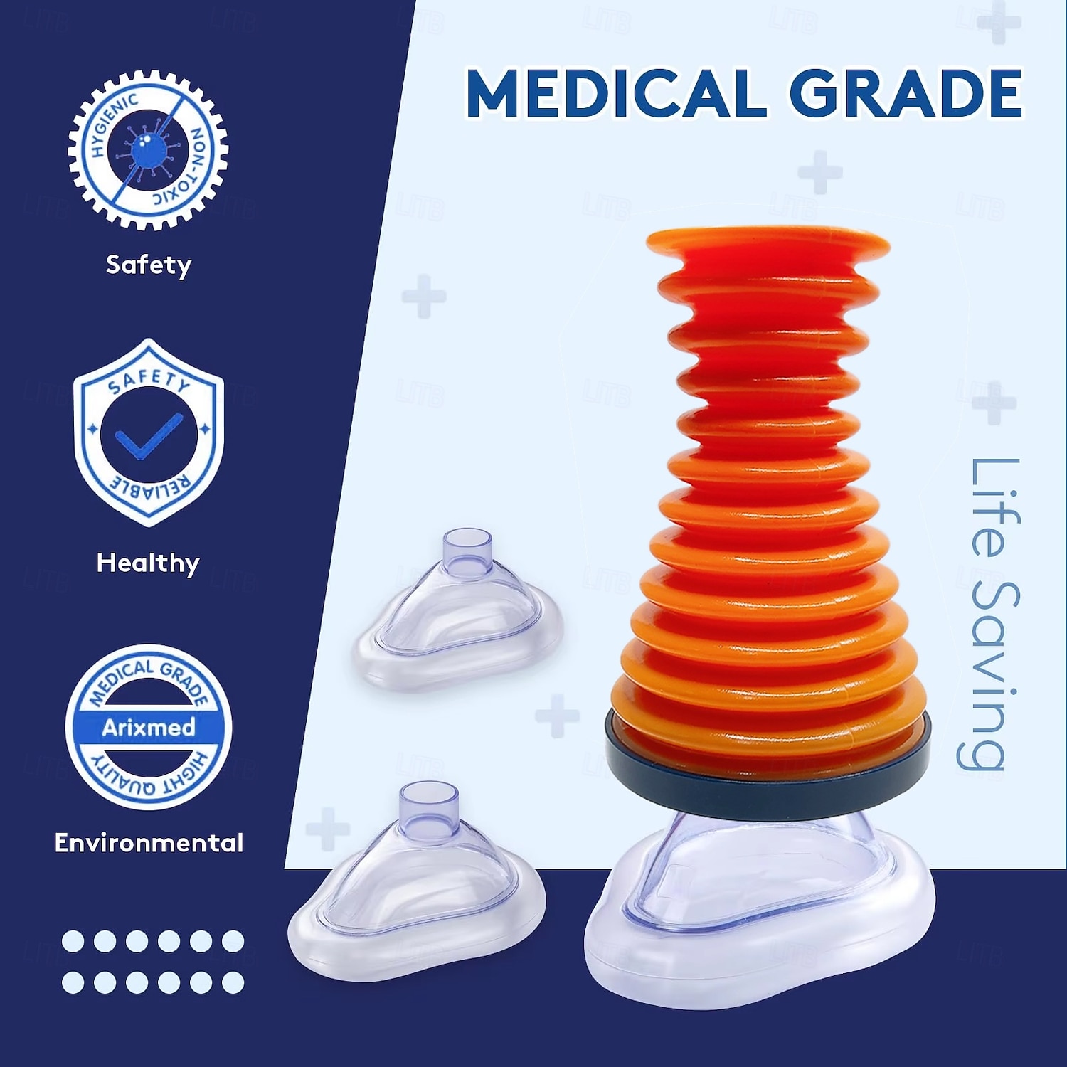 מכשיר חירום היימליך למניעת חנק כולל 3 גדלי מסכה 2025 - $19.99 –P7