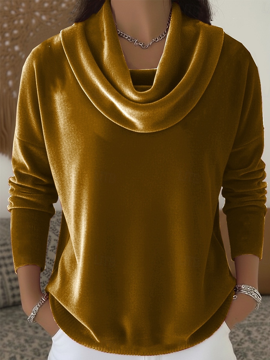 Νέος Χρόνος Γυναικεία Βελούδο Κομψό Με σούρα στο λαιμό Βραδινό Πάρτυ Επισκέπτης γάμου Αργίες Θαλασσί Κρασί Πράσινο Σμαραγδί Βυσσινί Χρυσό Φθινόπωρο Χειμώνας 2026 - $32.99 –P5