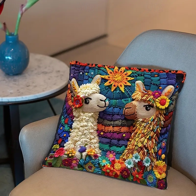 غطاء وسادة من قماش الألبكة بألوان قوس قزح، طباعة مسطحة ثنائية الأبعاد، غطاء وسادة قصير ناعم من القطيفة، غطاء وسادة مزخرف لغرفة المعيشة والأريكة، ديكور منزلي، 18 × 18 بوصة 2026 - $8.99 –P3