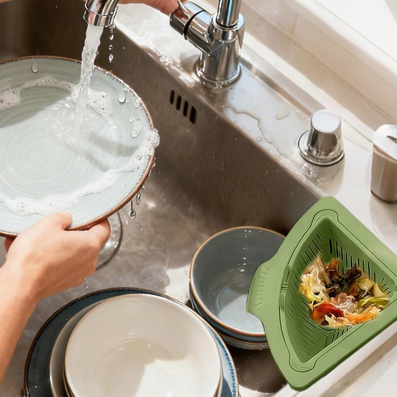 Cestello magnetico per lavello da 2 pezzi - scolapiatti da cucina pieghevole in plastica resistente con fondo anti-foratura e apertura a torsione, forte chiusura magnetica & lavastoviglie del 2025 a $11.99 –P8