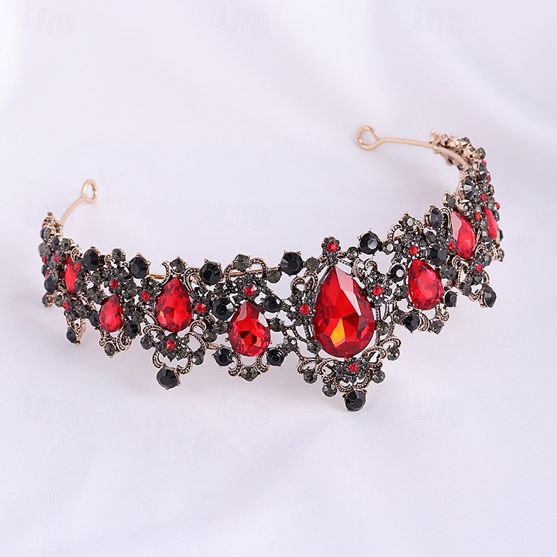 Crown Tiaras Pään koriste Metalliseos Häät Syntymäpäivä Tyylikäs Vintage Kanssa Tekojalokivi Päähine Päähineet 2026 - $17.49 –P6