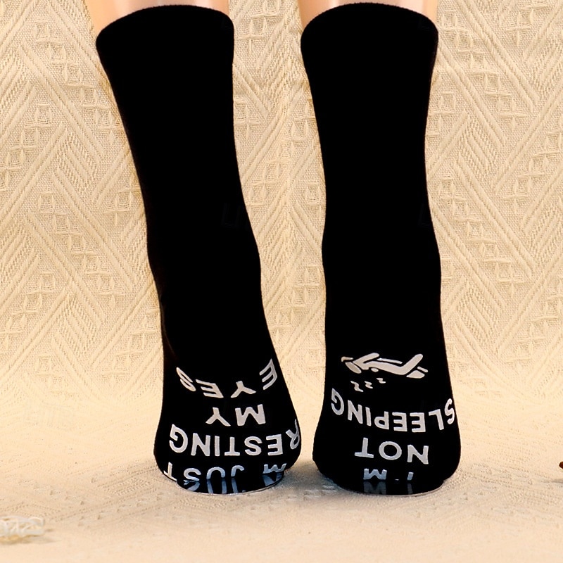 Ich schlafe nicht, ich ruhe nur meine Augen aus. Lustige bedruckte Socken, kuschelige Socken mit originellem Aufdruck für Damen und Herren, bequeme Geschenksocken für Arbeit, Zuhause, Weihnachten, 2026 - $13.49 –P4
